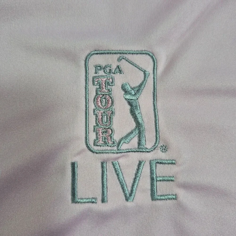 Puma Golf Shirt Mens XL Pink Polo PGA Tour Live Embroidered Performance